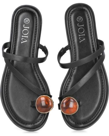 PINKDESERT SANDALIAS PLANAS MUJER DETALLE PIEDRA NEGRO