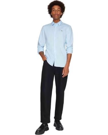 LACOSTE CAMISA CH5620 00 HBP-S EN AZUL PARA HOMBRE