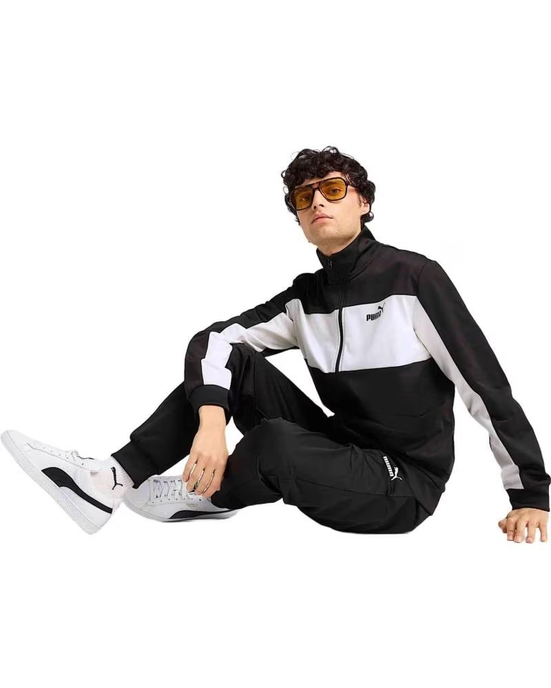 TUTA SPORTIVA PUMA COLORBLOCK POLY SUIT 687304-01 NEGRO