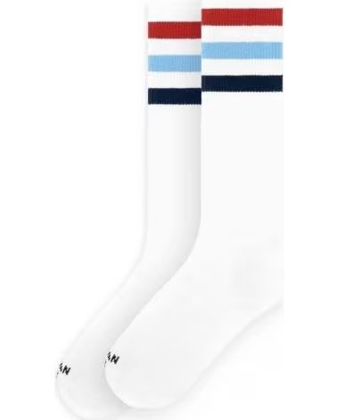 MSV 7042 RETRO STYLE SOCKS WHITE NEGRO