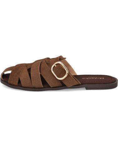 PINKDESERT SANDALIAS TIPO CANGREJERAS DE ANTE CON HEBILLA MARRóN