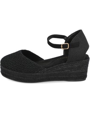 PINKDESERT SANDALIAS ALPARGATAS DE CUÑA PARA MUJER NEGRO