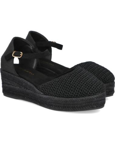 PINKDESERT SANDALIAS ALPARGATAS DE CUÑA PARA MUJER NEGRO
