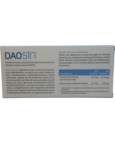 SALENGEI DAOSIN SUPLEMENTO DIETÉTICO PARA DÉFICIT DE DAO E INTOLERANCIA A LA HISTAMINA