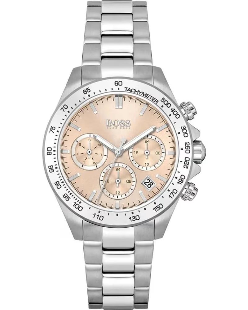 BOSS RELÓGIO CRONÓGRAFO 1502615 COM MOSTRADOR TOM CHAMPANHE E BRACELETE DE AÇO GRIS