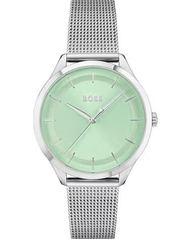 BOSS RELOJ 1502636 CON ESFERA VERDE Y CORREA DE MALLA GRIS