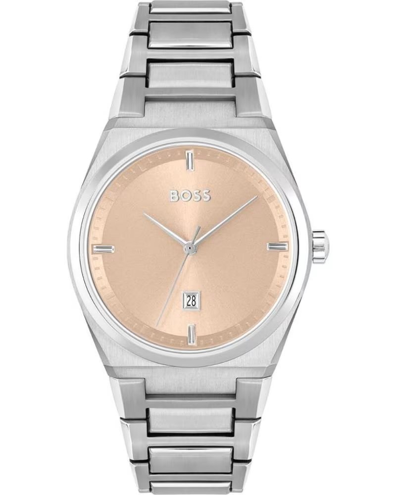 BOSS 1502670 WATCH WITH PINK DIAL AND STAINLESS STEEL BRACELET PLATEADO