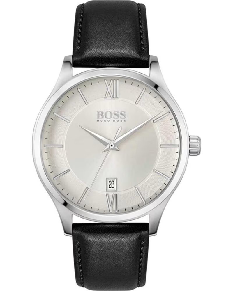BOSS 1513893 UHR MIT LEDERARMBAND NEGRO
