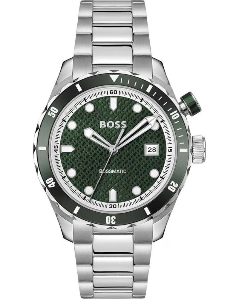 BOSS 1514178 AUTOMATIKUHR MIT GRÜNEM ZIFFERBLATT GRIS