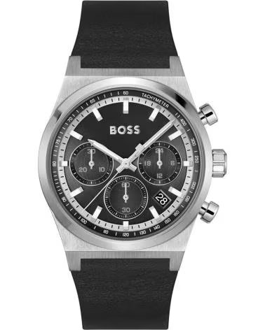 BOSS 1514218 CHRONOGRAPH UHR MIT LEDERARMBAND GRIS