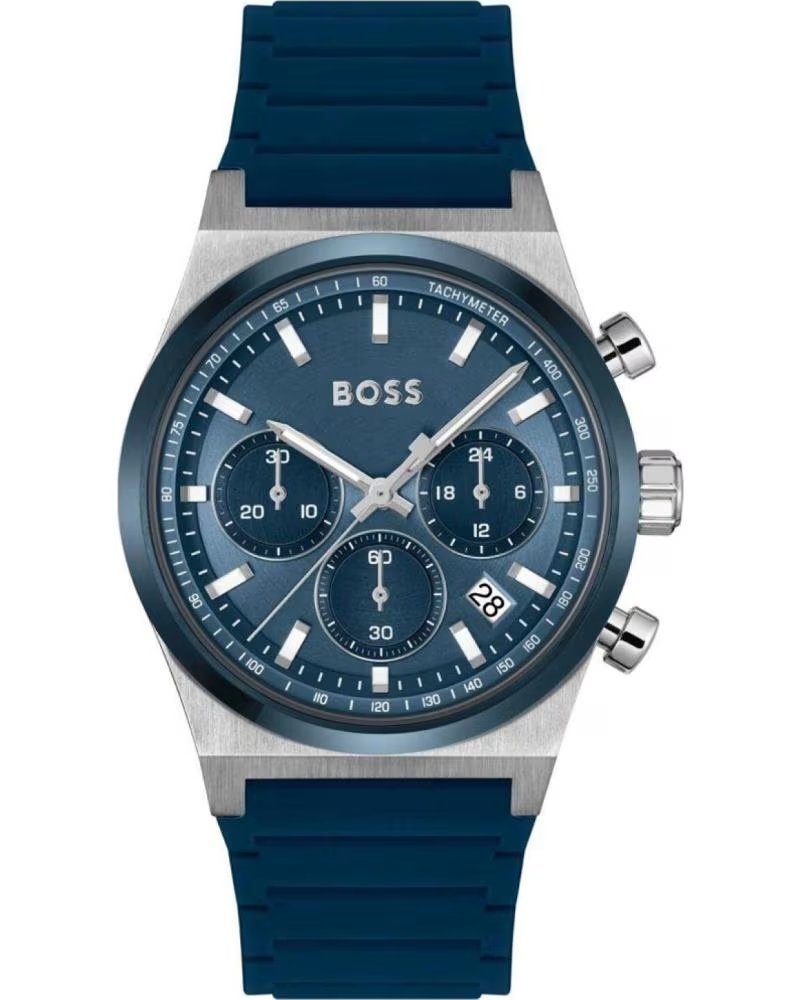 BOSS CHRONOGRAPH WATCH WITH BLUE SILICONE STRAP 1514243 AZUL