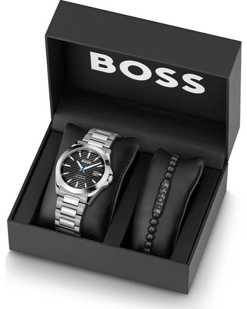 BOSS 1570180 WATCH WITH MATCHING BRACELET SET GRIS
