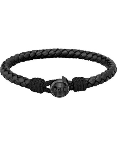 BOSS PULSERA TRENZADA EN PIEL CON CIERRE DE LOGO