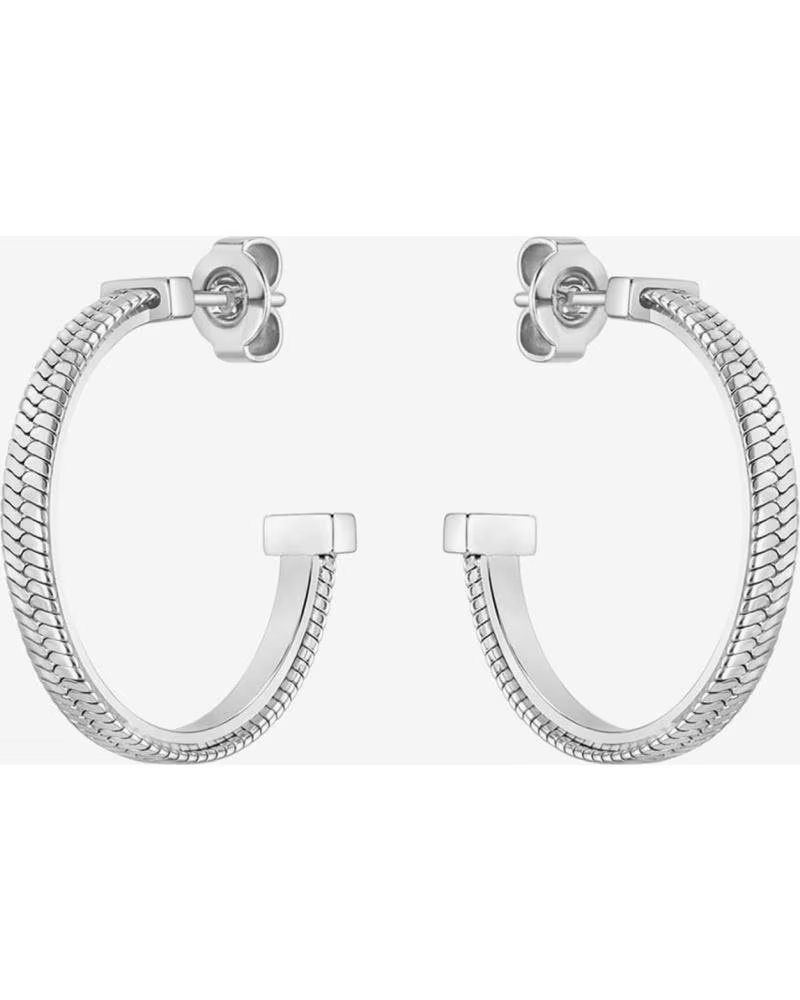 BOSS PENDIENTES DE ARO CON TEXTURA TRENZADA