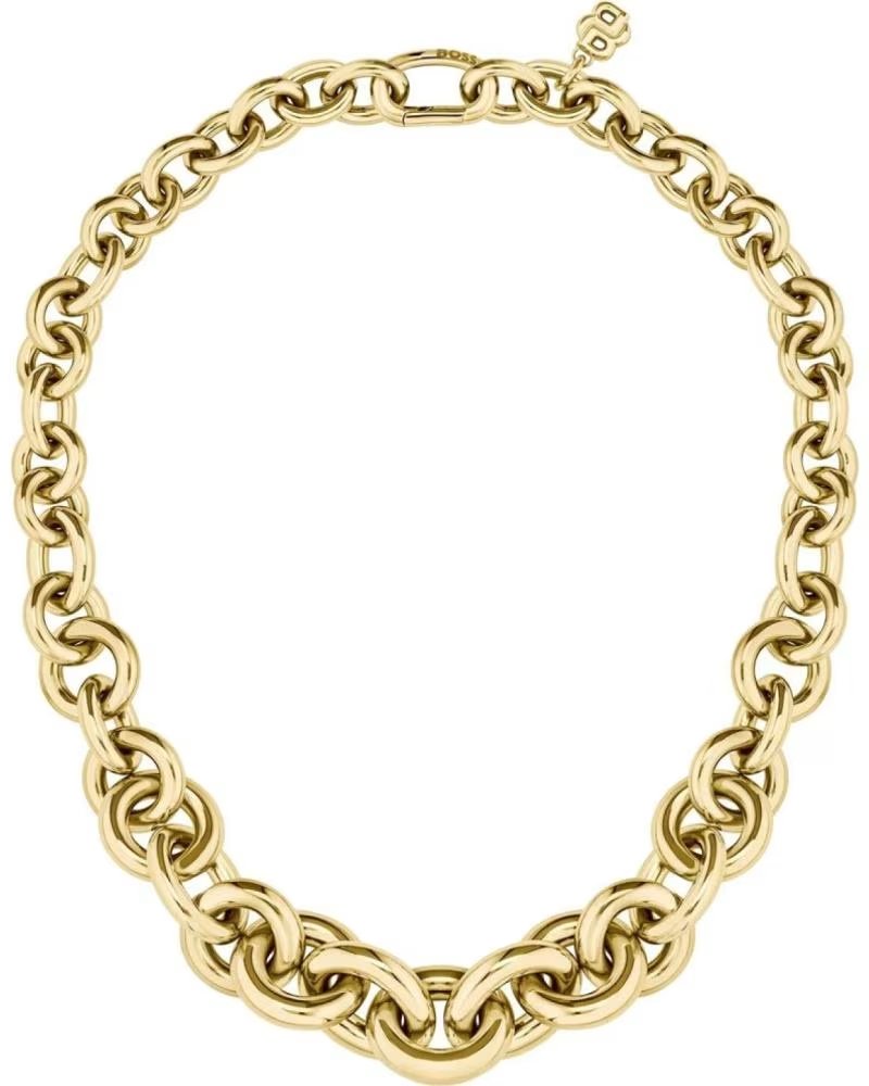 BOSS COLLAR DE CADENA CON ESLABONES PULIDOS EN TONO DORADO