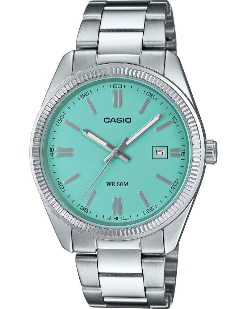 CASIO RELOJ MTP-1302PD-2A2V CON ESFERA TURQUESA GRIS