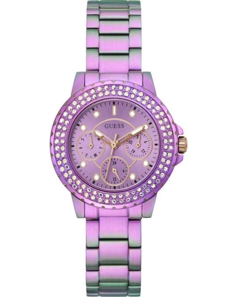 GUESS RELOJ GW0410L4 MULTIFUNCIÓN CON PEDRERÍA MORADO