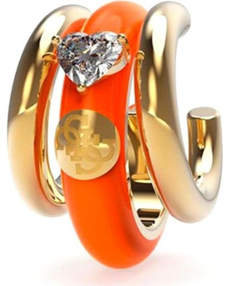 GUESS PENDIENTE EAR CUFF JUBE01455JWYGNOT-U CON ESMALTE NARANJA Y CORAZÓN