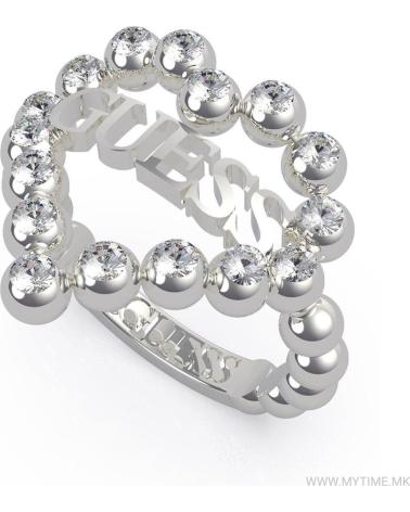 GUESS ANILLO UBR70025-56 DE ACERO CON CRISTALES