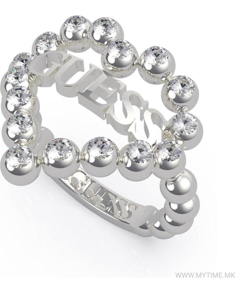 GUESS ANILLO UBR70025-56 DE ACERO CON CRISTALES