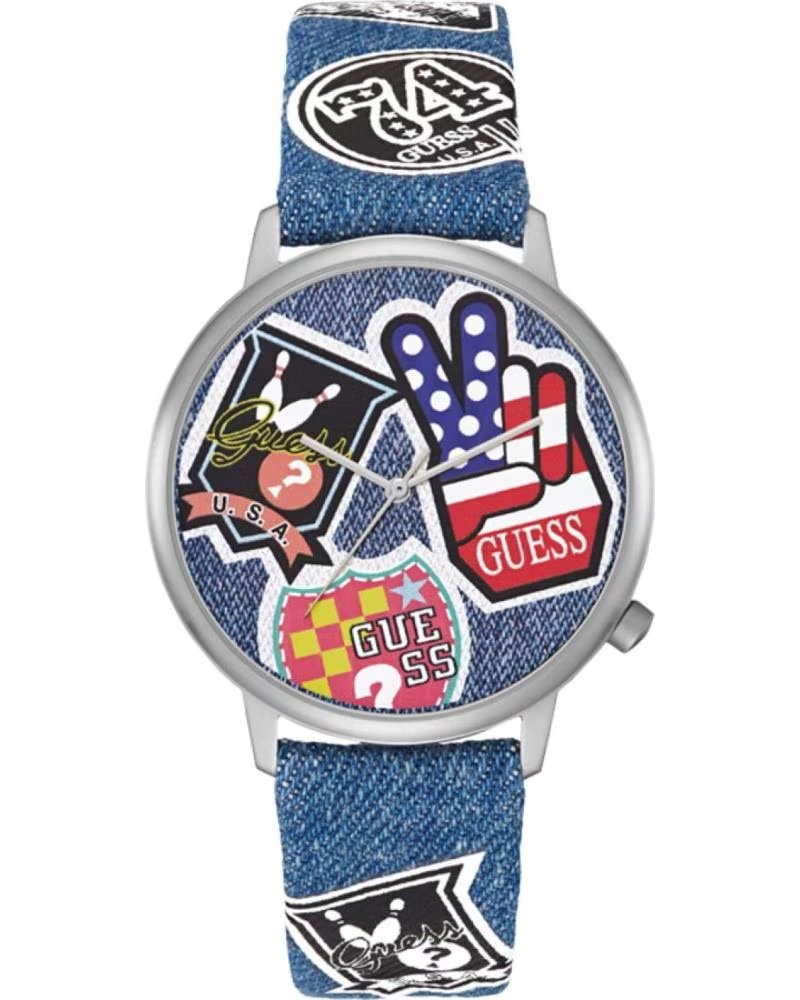 GUESS MONTRE V1004M1 AVEC BRACELET EN DENIM ET ÉCUSSONS AZUL VAQUERO