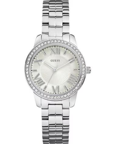 GUESS RELOJ W0444L1 DE ACERO INOXIDABLE CON CRISTALES PLATA