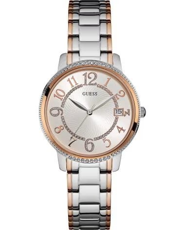 RELOJ GUESS W0929L3 BICOLOR ACERO INOXIDABLE PLATEADO Y ORO ROSA PLATA