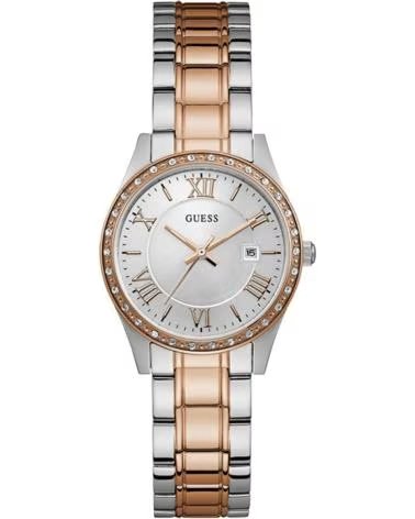 GUESS W0985L3 TWO-TONE STAINLESS STEEL WATCH PLATEADO ROSADO