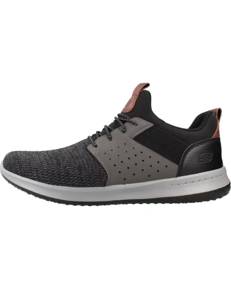 SKECHERS ZAPATILLAS HOMBRE MODELO 65474S COLOR NEGRO BKGY