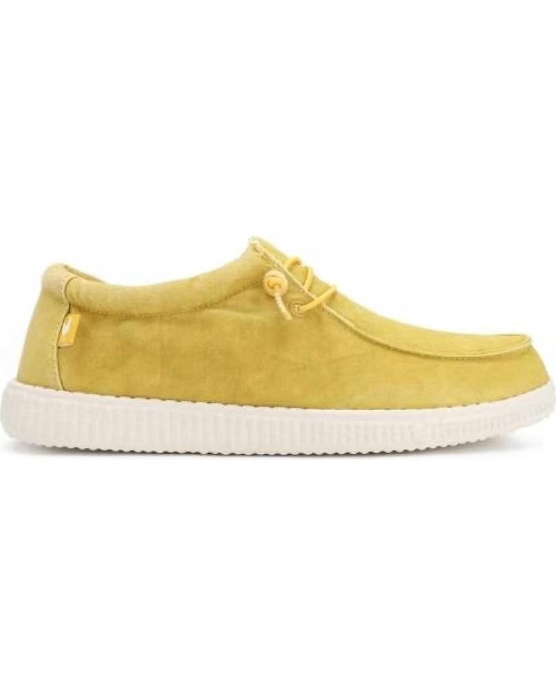 Nauticos für Damen WALK IN PITAS BOOTSSCHUHE IN WALLABI WP150 GEWASCHENER CANVAS SENF AMARILLO