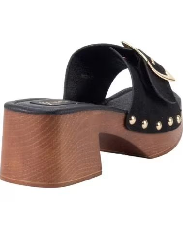 KESLEM SABOTS JM0039 AVEC BOUCLE ET PLATEFORME EFFET BOIS NEGRO