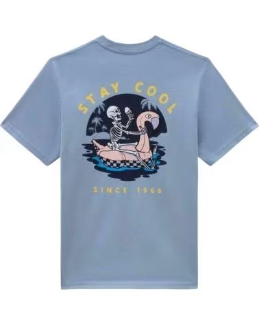 VANS OFF THE WALL CAMISETA STAY COOL VN000GF5DSB1 AZUL MULTICOLOR