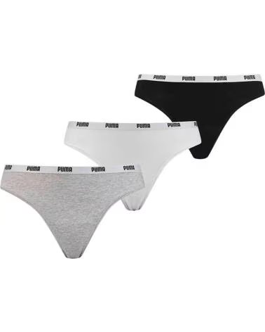 PUMA 3 PACK THONG WITH ELASTIC WAISTBAND MULTICOLOR