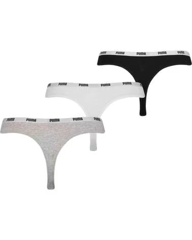 PUMA 3 PACK THONG WITH ELASTIC WAISTBAND MULTICOLOR