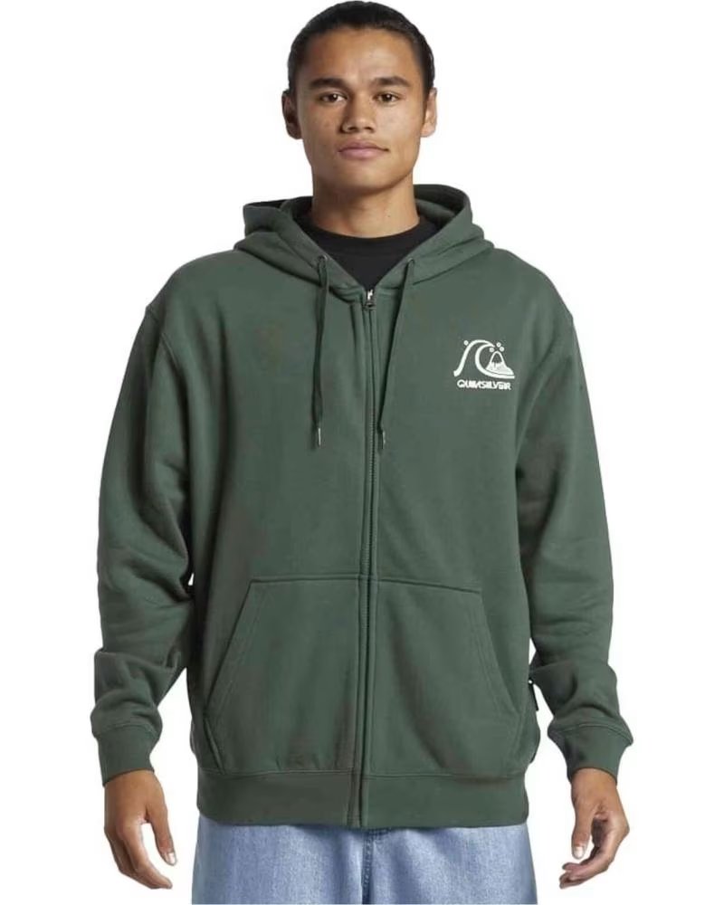 QUICKSILVER FELPA CON CAPPUCCIO DA UOMO QUIKSILVER AQYFT03413 VERDE