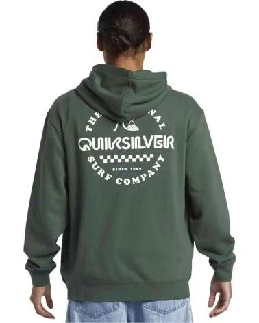 QUICKSILVER FELPA CON CAPPUCCIO DA UOMO QUIKSILVER AQYFT03413 VERDE
