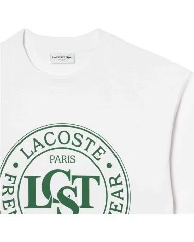 LACOSTE T-SHIRT TH275300001 À MANCHES COURTES POUR HOMME BLANCO