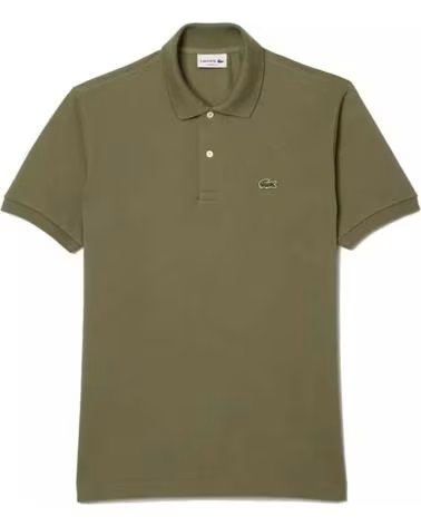 LACOSTE POLO L1212 CLASSICA A MANICHE CORTE VERDE