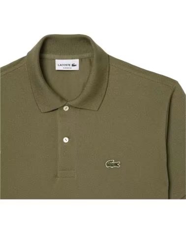 LACOSTE POLO L1212 CLASSICA A MANICHE CORTE VERDE