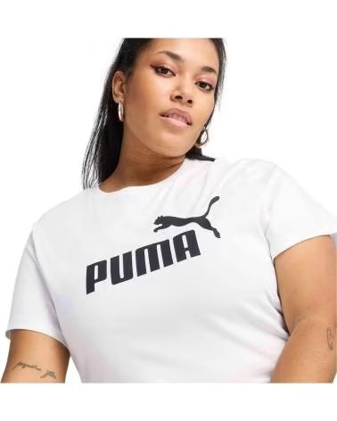 PUMA T-SHIRT A MANICHE CORTE 682370-02 DA DONNA BIANCO BLANCO