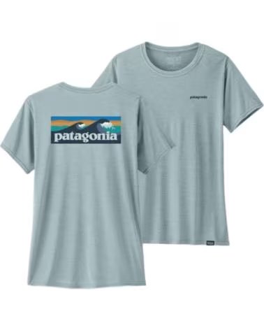 PATAGONIA BOARDSHORT LOGO T-SHIRT FOR WOMEN THERMAL BLUE X-DYE