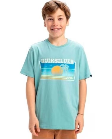 QUICKSILVER T-SHIRT QUIKSILVER EQBZT04845 STILE FOOTBALL AMERICANO PER BAMBINI GREEN