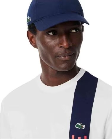 LACOSTE T-SHIRT TH8938-00-HI1 A MANICHE CORTE CON STAMPA BLANCO