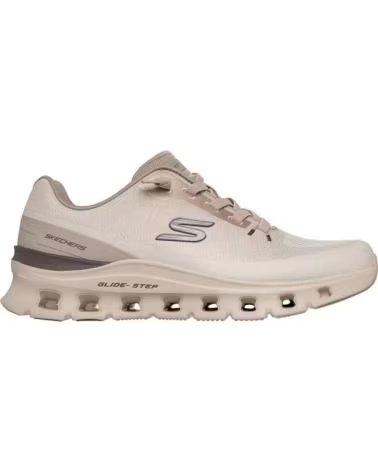 SKECHERS ZAPATILLAS DE RUNNING 233132-TPBG EN MARRON PARA UNISEX TAUPE KNIT-SYNTHETIC-BURGUNDY TRIM