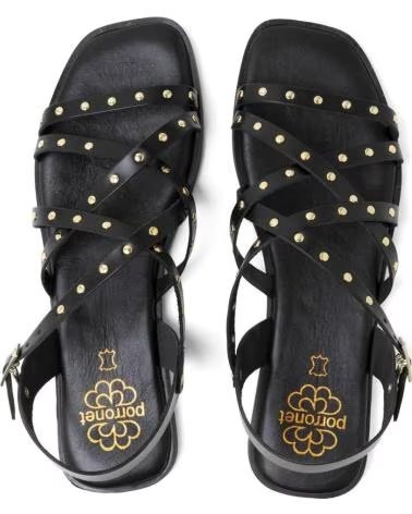 PORRONET SANDALIAS 3223-001- EN PARA MUJER NEGRO