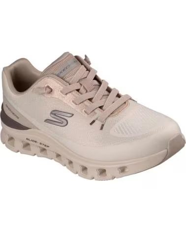 SKECHERS ZAPATILLAS DE RUNNING 233132-TPBG EN MARRON PARA UNISEX TAUPE KNIT-SYNTHETIC-BURGUNDY TRIM