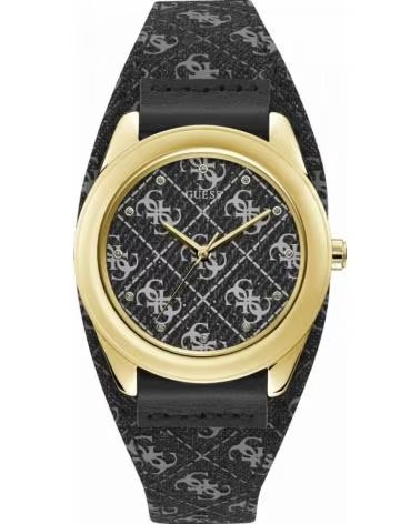 GUESS UHR W1278L2 MIT BEDRUCKTEM ZIFFERBLATT UND TEXTILARMBAND NEGRO