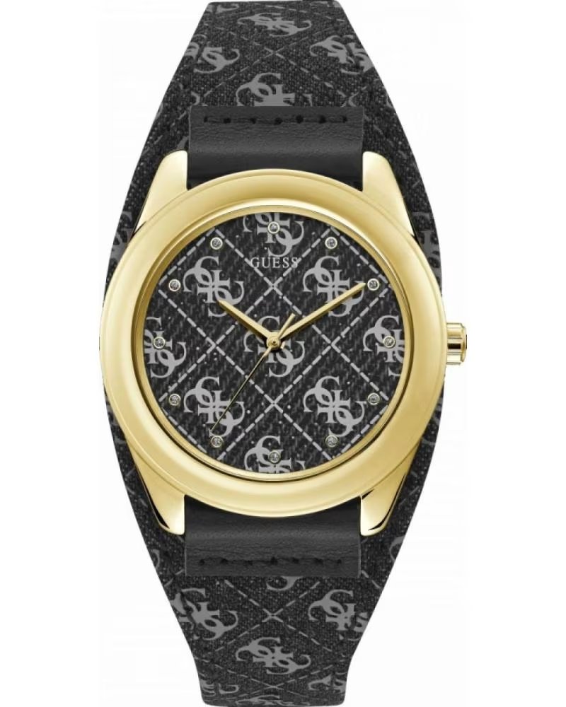 GUESS UHR W1278L2 MIT BEDRUCKTEM ZIFFERBLATT UND TEXTILARMBAND NEGRO