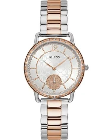 GUESS WATCH W1290L2 TWO-TONE WITH DETAILED DIAL ROSA