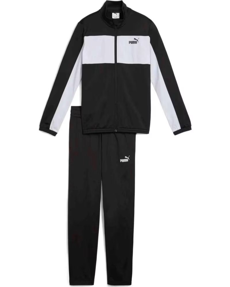 PUMA CHANDAL POLY COLORBLOCK NEGRO BLANCAS 687361-01 CONJUNTO NIN NAN